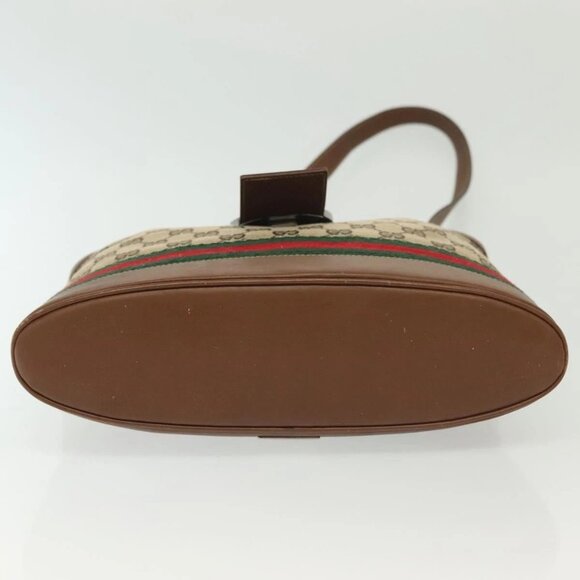 GUCCI GG Canvas Web Sherry Line Shoulder Bag Beige 2058 001 5000 Auth yk19452 - Picture 7 of 16